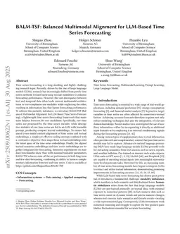 BALM-TSF: Balanced Multimodal Alignment for LLM-Based Time Series Forecasting
