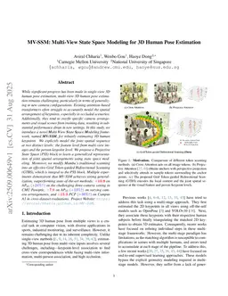 MV-SSM: Multi-View State Space Modeling for 3D Human Pose Estimation