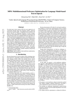 MPO: Multidimensional Preference Optimization for Language Model-based Text-to-Speech