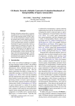 CE-Bench: Towards a Reliable Contrastive Evaluation Benchmark of Interpretability of Sparse Autoencoders