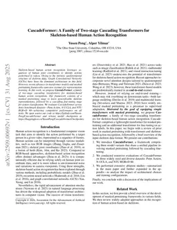 CascadeFormer: A Family of Two-stage Cascading Transformers for Skeleton-based Human Action Recognition