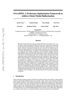 OmniDPO: A Preference Optimization Framework to Address Omni-Modal Hallucination