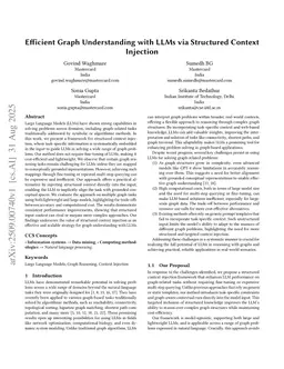 Efficient Graph Understanding with LLMs via Structured Context Injection