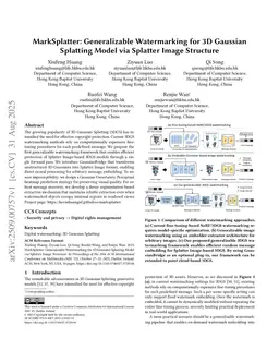 MarkSplatter: Generalizable Watermarking for 3D Gaussian Splatting Model via Splatter Image Structure