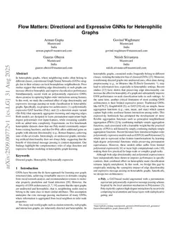 Flow Matters: Directional and Expressive GNNs for Heterophilic Graphs