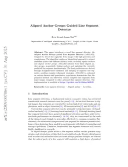 Aligned Anchor Groups Guided Line Segment Detector