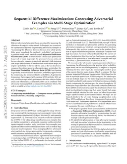 Sequential Difference Maximization: Generating Adversarial Examples via Multi-Stage Optimization