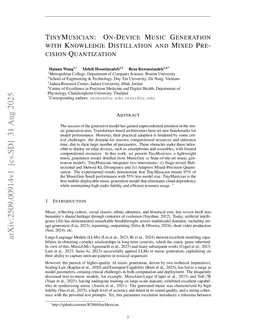 TinyMusician: On-Device Music Generation with Knowledge Distillation and Mixed Precision Quantization