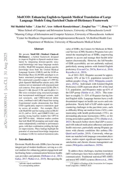 MedCOD: Enhancing English-to-Spanish Medical Translation of Large Language Models Using Enriched Chain-of-Dictionary Framework