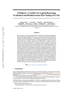 SATQuest: A Verifier for Logical Reasoning Evaluation and Reinforcement Fine-Tuning of LLMs
