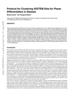 Protocol for Clustering 4DSTEM Data for Phase Differentiation in Glasses