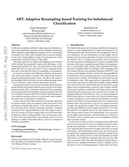 ART: Adaptive Resampling-based Training for Imbalanced Classification