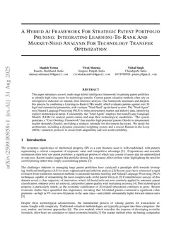 A Hybrid Ai Framework For Strategic Patent Portfolio Pruning: Integrating Learning To-Rank And Market Need Analysis For Technology Transfer Optimization