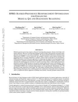 RPRO: Ranked Preference Reinforcement Optimization for Enhancing Medical QA and Diagnostic Reasoning