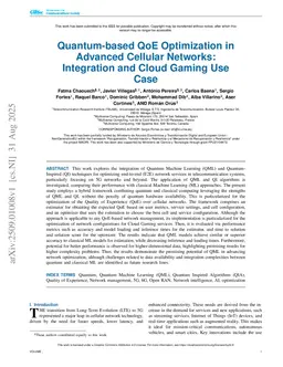 Quantum-based QoE Optimization in Advanced Cellular Networks: Integration and Cloud Gaming Use Case