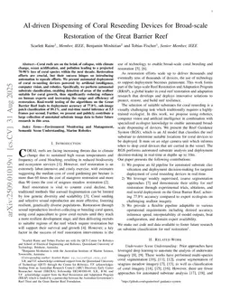 AI-driven Dispensing of Coral Reseeding Devices for Broad-scale Restoration of the Great Barrier Reef