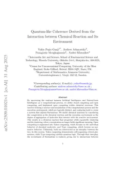 Quantum-like Coherence Derived from the Interaction between Chemical Reaction and Its Environment