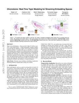 Chronotome: Real-Time Topic Modeling for Streaming Embedding Spaces