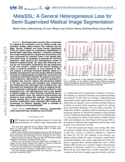 MetaSSL: A General Heterogeneous Loss for Semi-Supervised Medical Image Segmentation