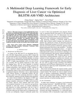 A Multimodal Deep Learning Framework for Early Diagnosis of Liver Cancer via Optimized BiLSTM-AM-VMD Architecture