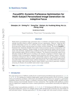 FocusDPO: Dynamic Preference Optimization for Multi-Subject Personalized Image Generation via Adaptive Focus