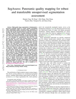 SegAssess: Panoramic quality mapping for robust and transferable unsupervised segmentation assessment