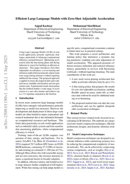 Efficient Large Language Models with Zero-Shot Adjustable Acceleration