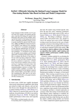 DaMoC: Efficiently Selecting the Optimal Large Language Model for Fine-tuning Domain Tasks Based on Data and Model Compression