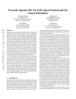 Towards Agentic OS: An LLM Agent Framework for Linux Schedulers