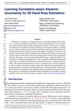 Learning Correlation-aware Aleatoric Uncertainty for 3D Hand Pose Estimation