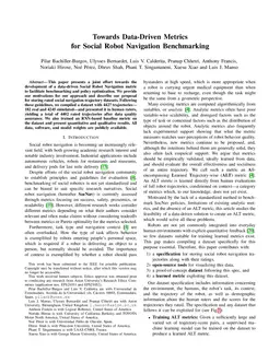 Towards Data-Driven Metrics for Social Robot Navigation Benchmarking