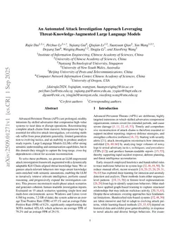 An Automated Attack Investigation Approach Leveraging Threat-Knowledge-Augmented Large Language Models