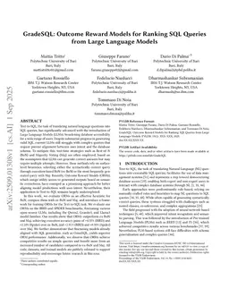 GradeSQL: Test-Time Inference with Outcome Reward Models for Text-to-SQL Generation from Large Language Models
