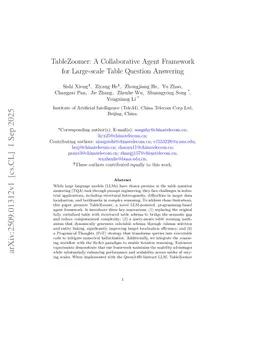 TableZoomer: A Collaborative Agent Framework for Large-scale Table Question Answering