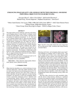 Image Quality Enhancement and Detection of Small and Dense Objects in Industrial Recycling Processes