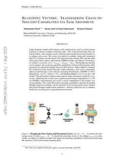 Reasoning Vectors: Transferring Chain-of-Thought Capabilities via Task Arithmetic