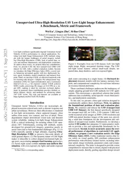 Unsupervised Ultra-High-Resolution UAV Low-Light Image Enhancement: A Benchmark, Metric and Framework