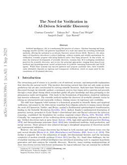 The Need for Verification in AI-Driven Scientific Discovery