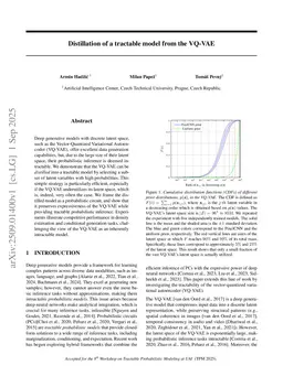 Distillation of a tractable model from the VQ-VAE