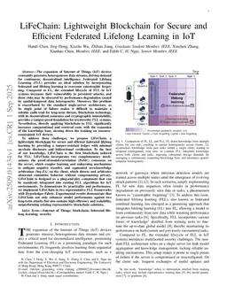 LiFeChain: Lightweight Blockchain for Secure and Efficient Federated Lifelong Learning in IoT
