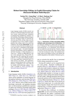 Robust Knowledge Editing via Explicit Reasoning Chains for Distractor-Resilient Multi-Hop QA