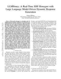 LLMHoney: A Real-Time SSH Honeypot with Large Language Model-Driven Dynamic Response Generation