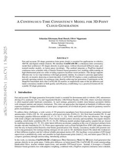 A Continuous-Time Consistency Model for 3D Point Cloud Generation