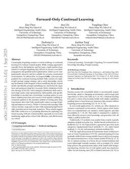 Forward-Only Continual Learning