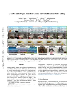 O-DisCo-Edit: Object Distortion Control for Unified Realistic Video Editing