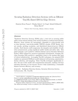 Securing Radiation Detection Systems with an Efficient TinyML-Based IDS for Edge Devices
