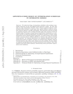 Lipschitz-Guided Design of Interpolation Schedules in Generative Models