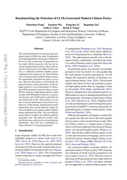 Benchmarking the Detection of LLMs-Generated Modern Chinese Poetry