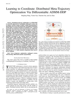 Learning to Coordinate: Distributed Meta-Trajectory Optimization Via Differentiable ADMM-DDP
