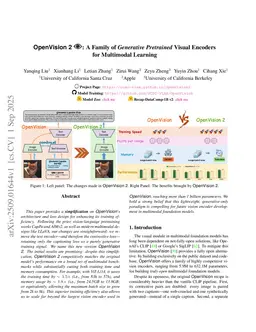 OpenVision 2: A Family of Generative Pretrained Visual Encoders for Multimodal Learning